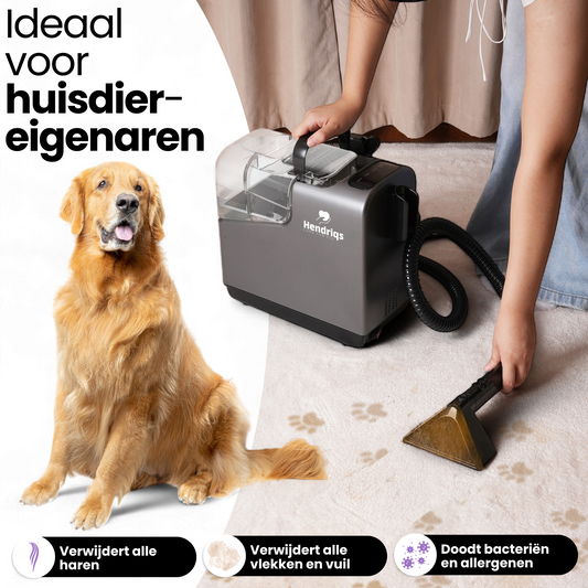 Hendriqs® 4-1 Tapijtreiniger - 105 °C Stoomreiniger met Anti-Verstopping Functie & Wieltjes en Automatisch Snoeroprolsysteem - Zetelreiniger - Vlekkenreiniger - Bank Reiniger - Meubelreiniger - Bankreiniger - Reinigingsmachine