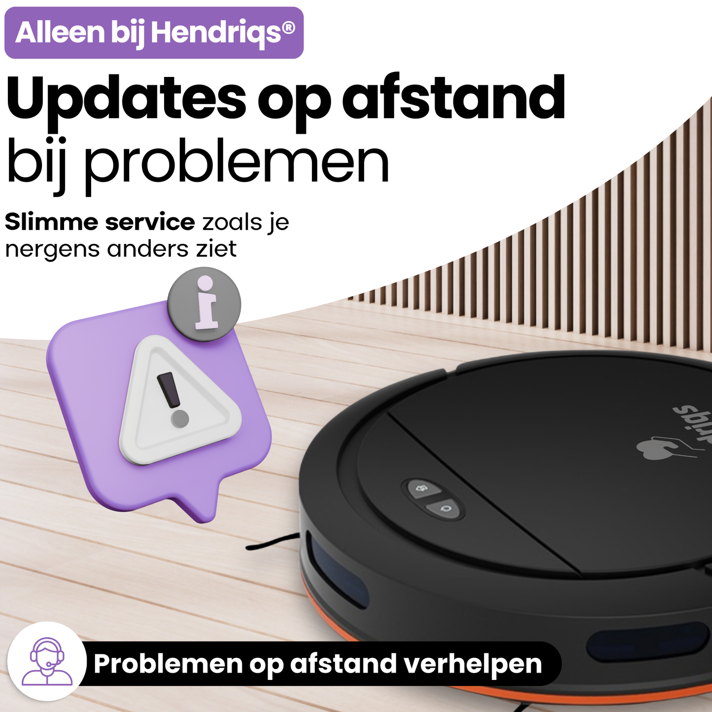 Hendriqs OB16 Robotstofzuiger - Dweilfunctie - Laadstation - Voor Huisdieren