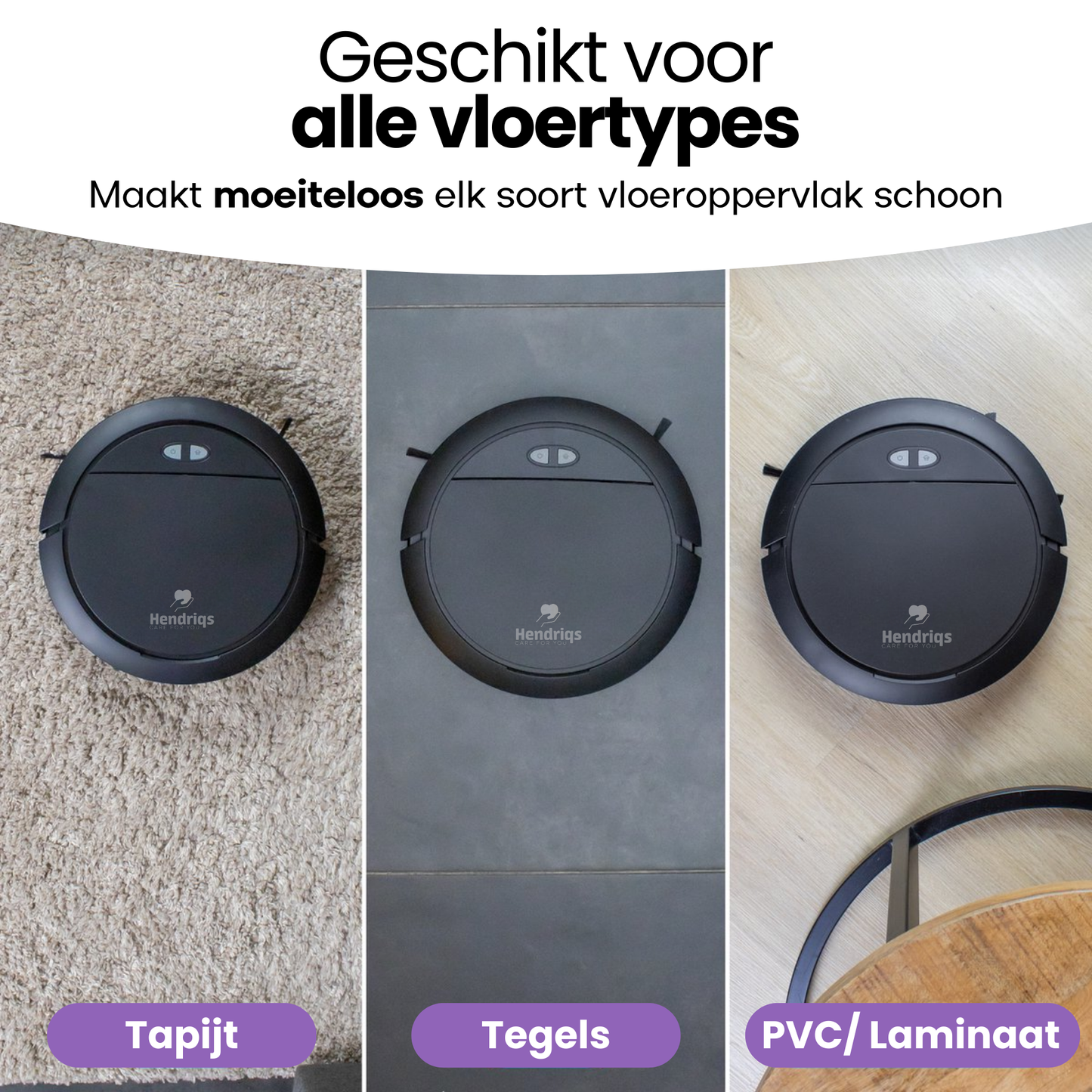 Hendriqs OB16 Robotstofzuiger - Dweilfunctie - Laadstation - Voor Huisdieren