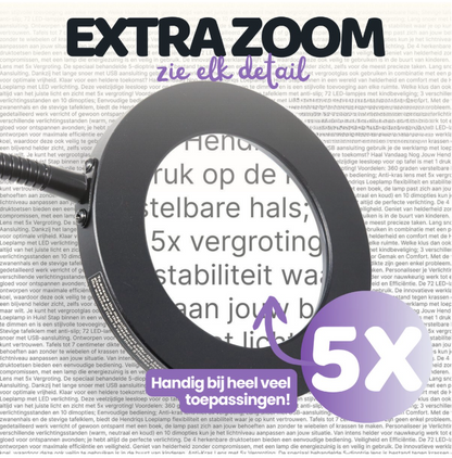 Hendriqs Loeplamp met LED Verlichting en Tafelklem - 5x Vergroting
