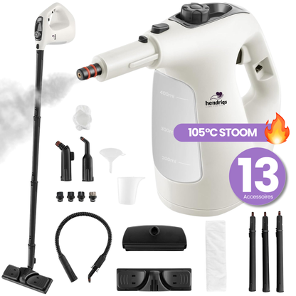 Hendriqs XL Stoomreiniger 105°C - Elektrische Dweil & Handstoomreiniger