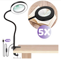 Hendriqs Loeplamp met LED Verlichting en Tafelklem - 5x Vergroting