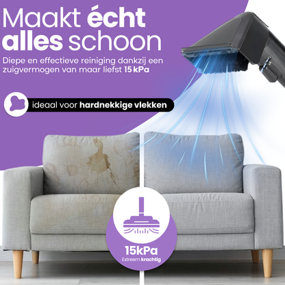 Hendriqs 3-in-1 Tapijtreiniger 65°C - Draagbare Vlekkenreiniger met 15 kPa Zuigkracht