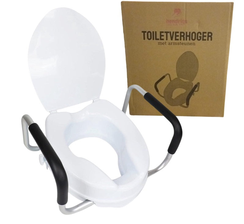 Hendriqs WC Verhoger 10 cm met Armsteunen & Deksel