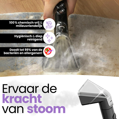 Hendriqs® 4-1 Tapijtreiniger - 105 °C Stoomreiniger met Anti-Verstopping Functie & Wieltjes en Automatisch Snoeroprolsysteem - Zetelreiniger - Vlekkenreiniger - Bank Reiniger - Meubelreiniger - Bankreiniger - Reinigingsmachine