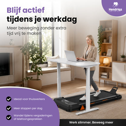 Hendriqs Stryde X1 Inklapbare Loopband met Helling - Walking Pad - Tot 12 km/u - Inclusief Schokmat