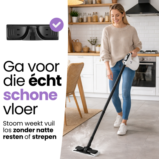 Hendriqs XL Stoomreiniger 105°C - Elektrische Dweil & Handstoomreiniger