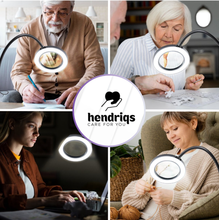 Hendriqs Loeplamp met LED Verlichting en Tafelklem - 5x Vergroting