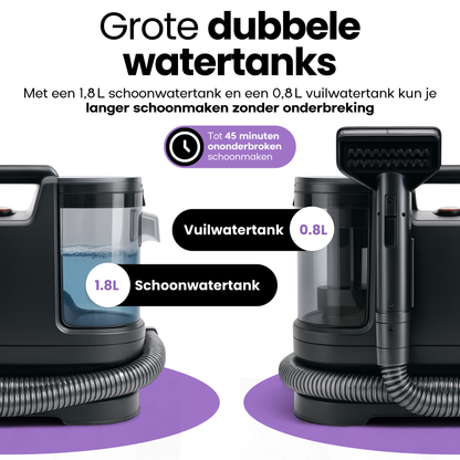 Hendriqs 3-in-1 Tapijtreiniger 65°C - Draagbare Vlekkenreiniger met 15 kPa Zuigkracht