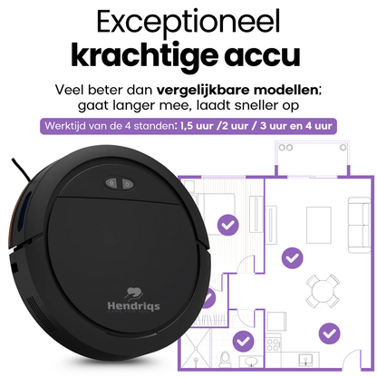 Hendriqs OB16 Robotstofzuiger - Dweilfunctie - Laadstation - Voor Huisdieren