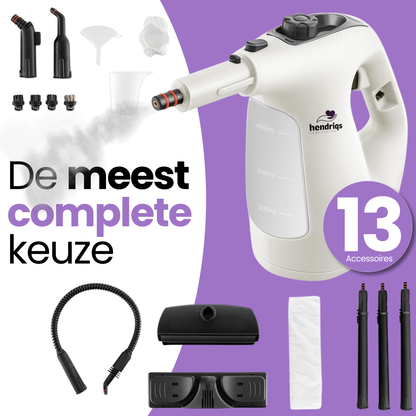 Hendriqs XL Stoomreiniger 105°C - Elektrische Dweil & Handstoomreiniger
